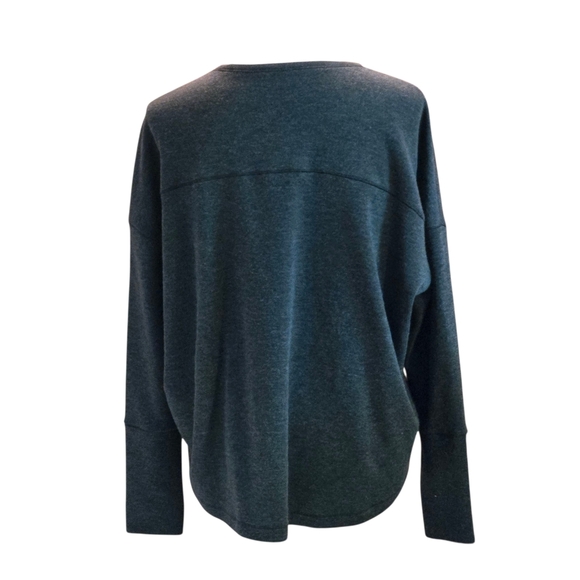 Backcountry Boxy Fit Long Sleeve Poly-Wool Gray Thermal Sweater Top Women's M - Picture 4 of 16
